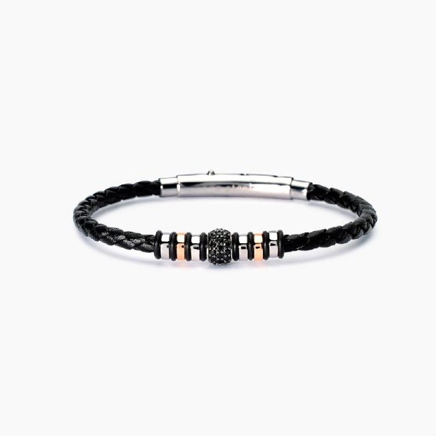 MABINA 533852 - Bracciale in argento 925/°°° lab leather e zirconi