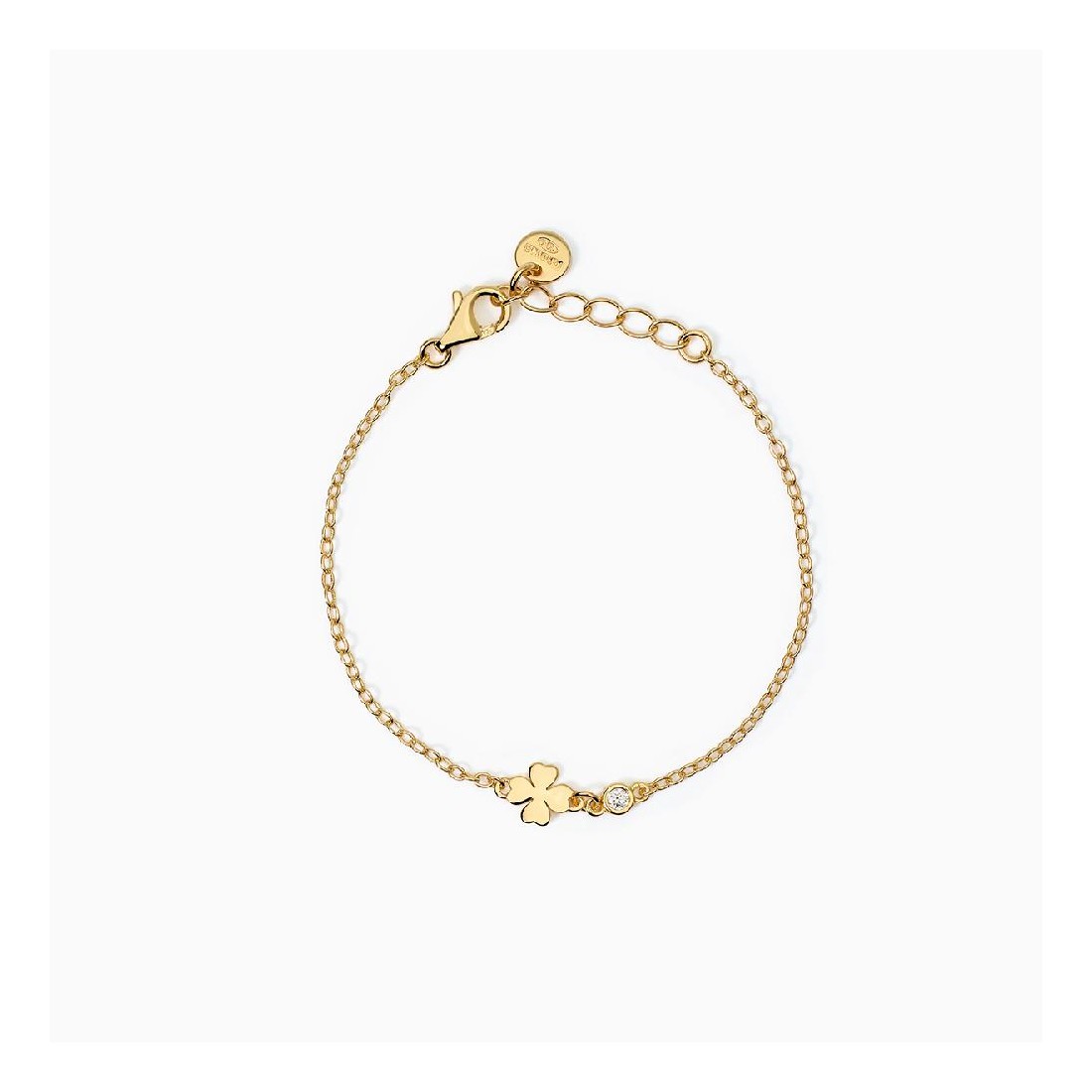 MABINA 533868 - Bracciale in argento 925/°°° placcato oro 18Kt e zirconi