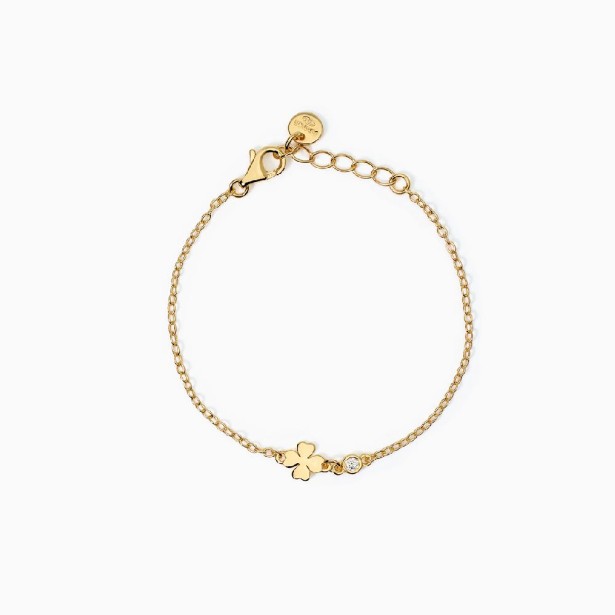 MABINA 533868 - Bracciale in argento 925/°°° placcato oro 18Kt e zirconi