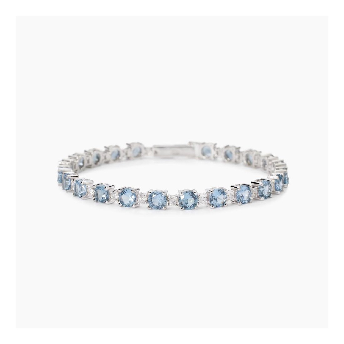 MABINA 533906-18 - Bracciale in argento 925/°°° acquamarina sintetica e zirconi