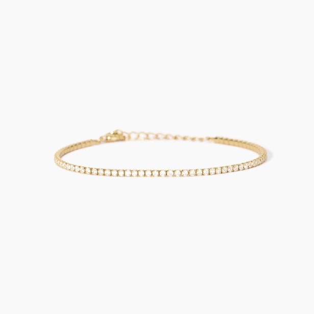 MABINA 533958 - Bracciale in argento 925/°°° placcato oro 18Kt e zirconi