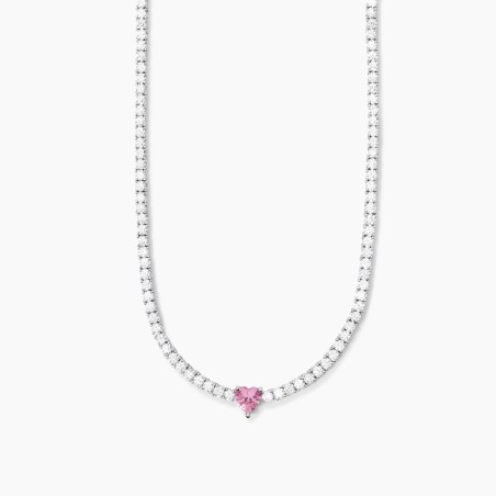 MABINA 553453 - Girocollo in argento 925/°°° zircone rosa e zirconi