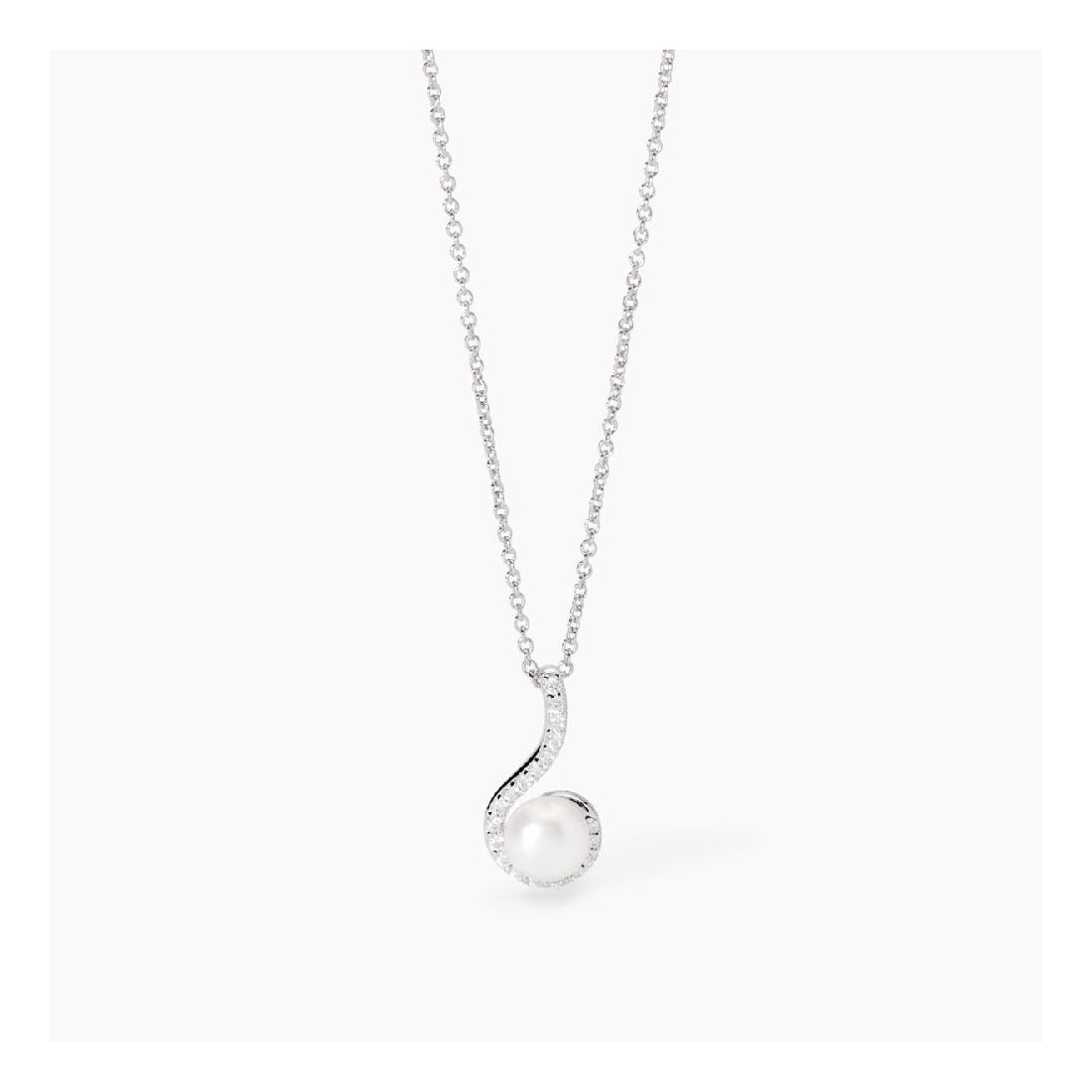 MABINA 553701 - Girocollo in argento 925/°°° perla coltivata e zirconi