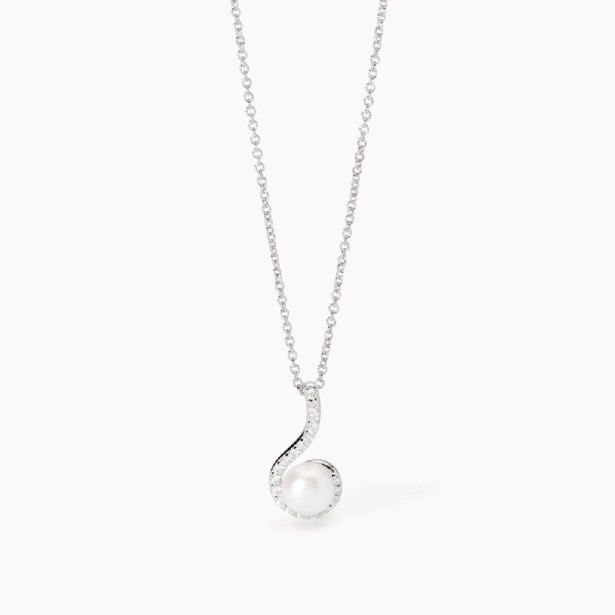 MABINA 553701 - Girocollo in argento 925/°°° perla coltivata e zirconi