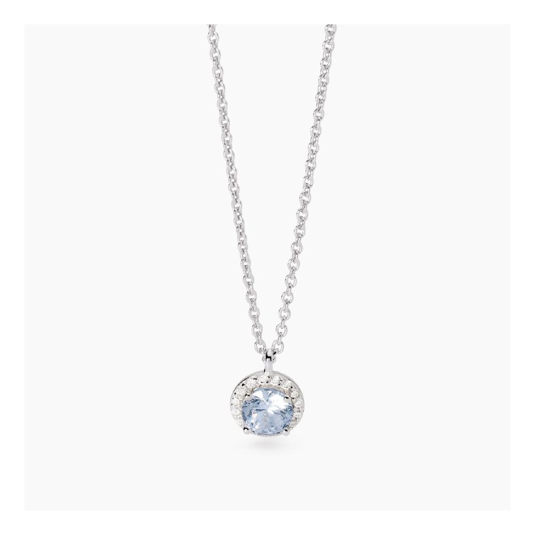 MABINA 553714 - Girocollo in argento 925/°°° acquamarina sintetica e zirconi