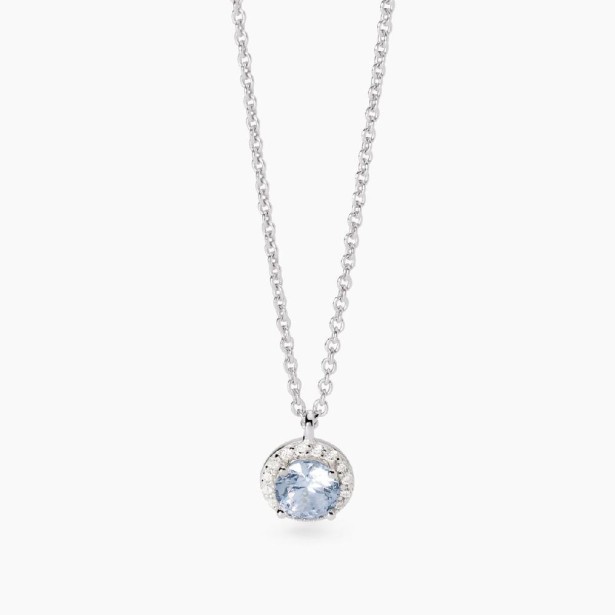 MABINA 553714 - Girocollo in argento 925/°°° acquamarina sintetica e zirconi
