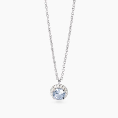 MABINA 553714 - Girocollo in argento 925/°°° acquamarina sintetica e zirconi