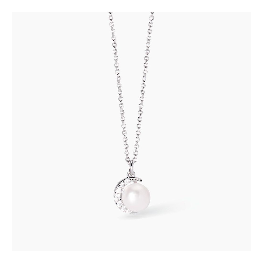 MABINA 553730 - Girocollo in argento 925/°°° perla coltivata e zirconi