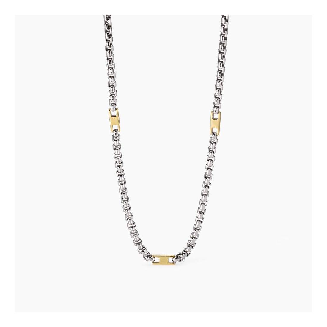 MABINA 553748 - Collana in argento 925/ººº e elementi placcati oro 18Kt