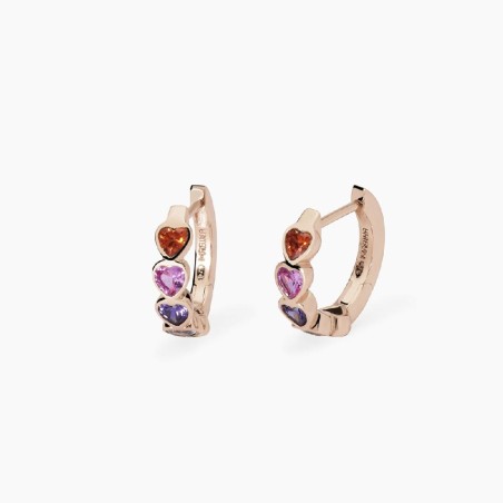 MABINA 563799 - Orecchini in argento 925/°°° rosato e  zirconi multicolor