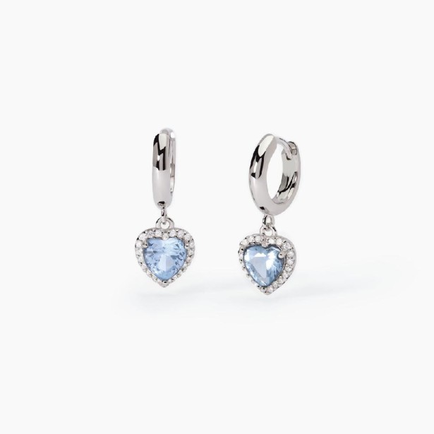MABINA 563808 - Orecchini in argento 925/°°° acquamarina sintetica e zirconi