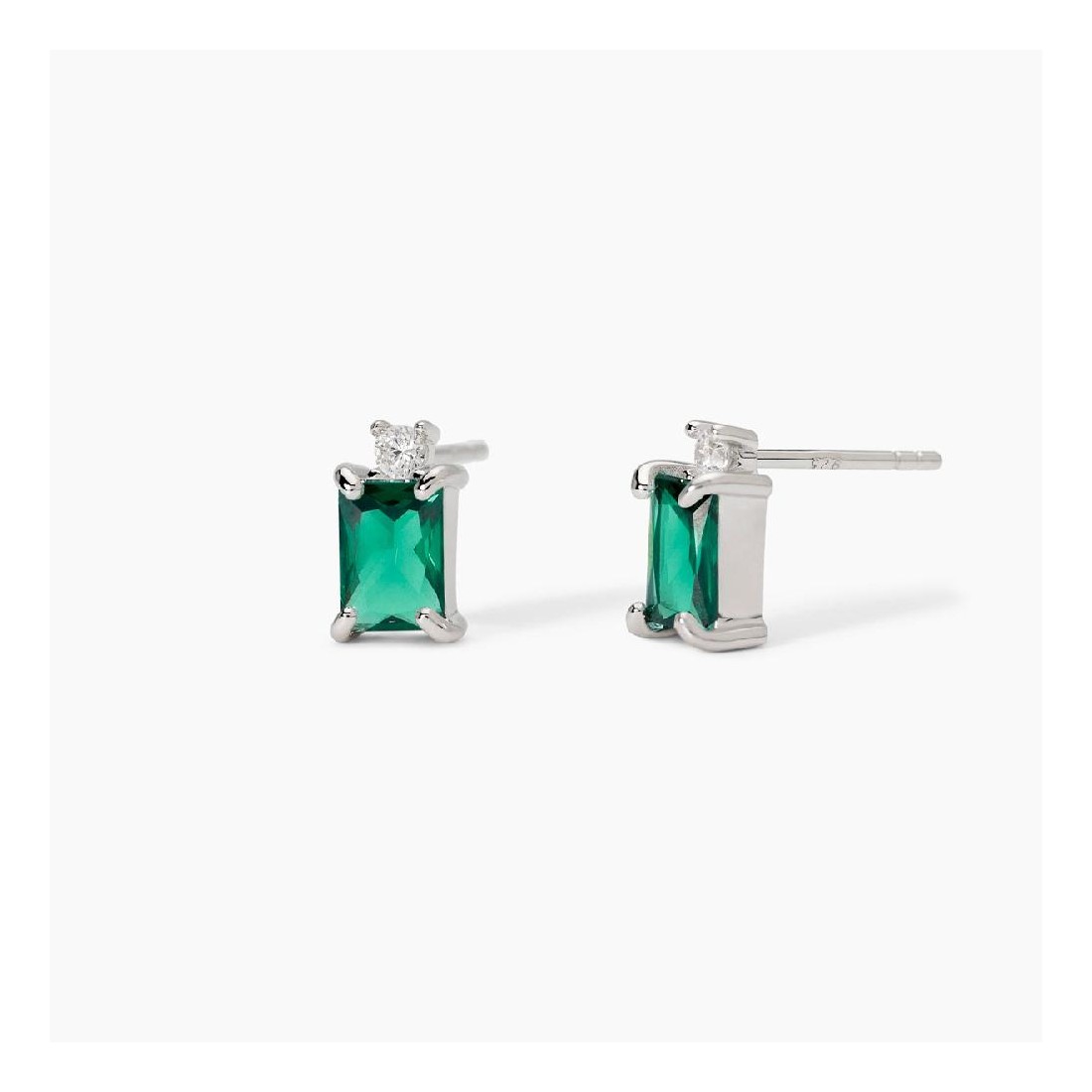 MABINA 563814 - Orecchini in argento 925/°°° smeraldo sintetico e zirconi