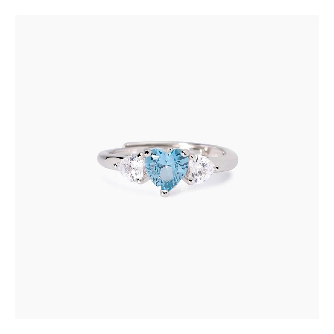 MABINA 523442 - Anello in argento 925/°°° acquamarina sintetica e zirconi