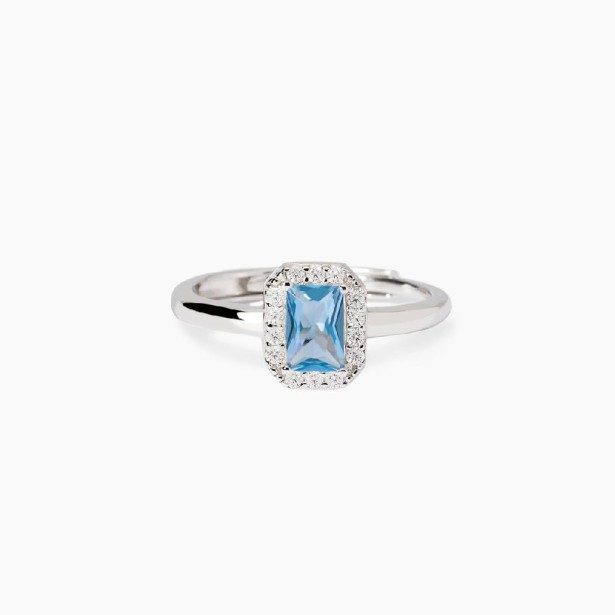 MABINA 523452 - Anello in argento 925/°°° acquamarina sintetica e zirconi