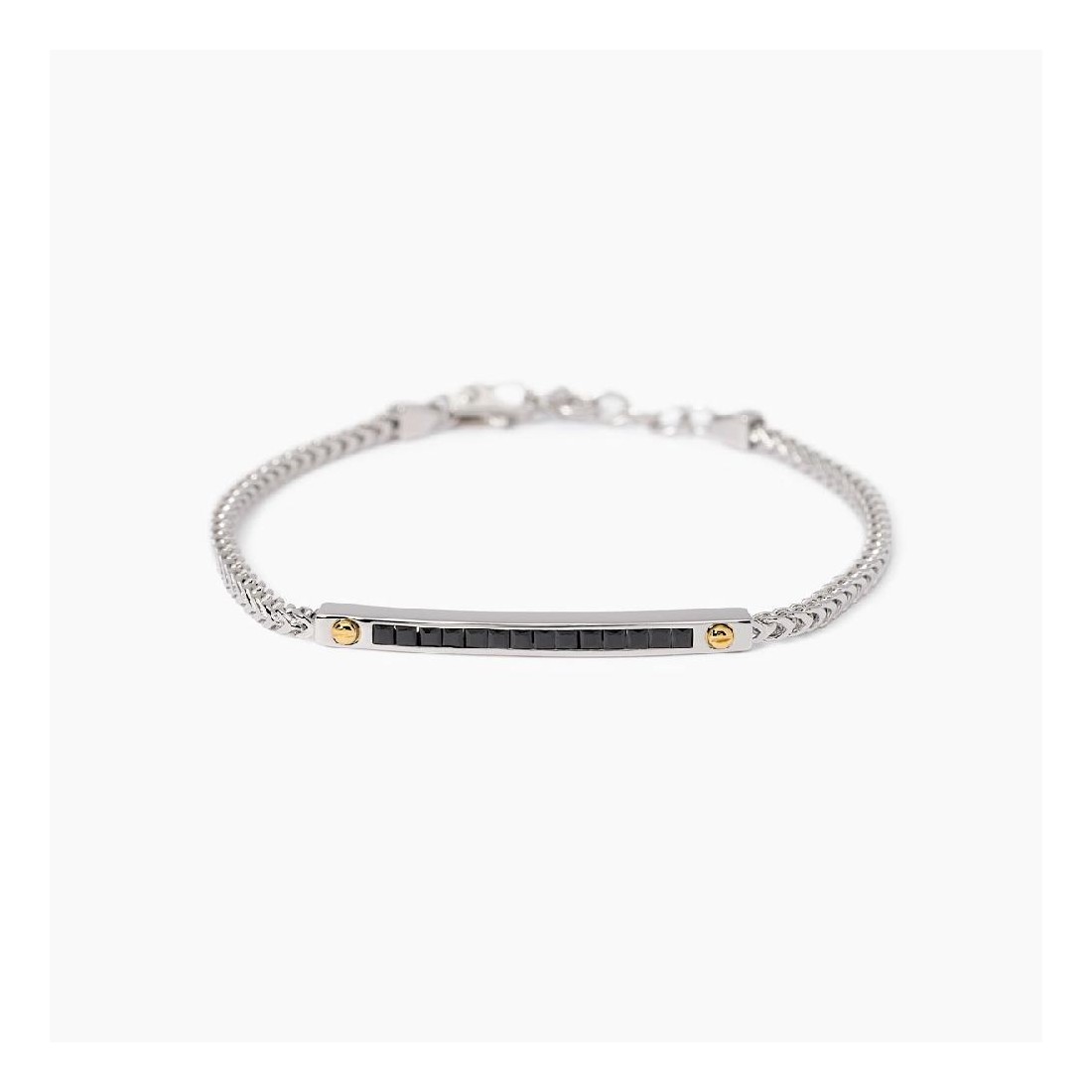 MABINA 533992 - Bracciale in argento 925/°°° elementi placcati oro 18Kt e zirconi