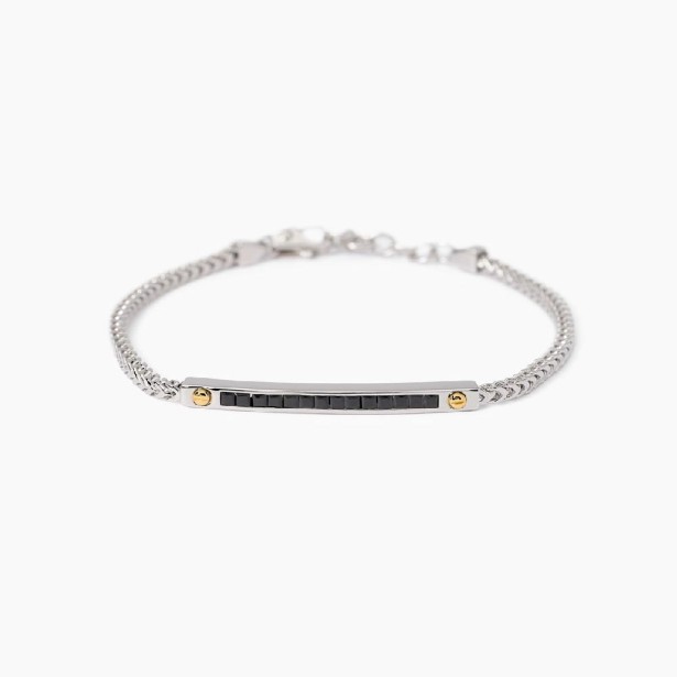 MABINA 533992 - Bracciale in argento 925/°°° elementi placcati oro 18Kt e zirconi
