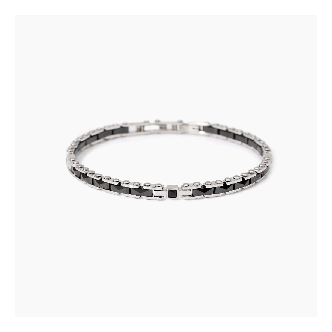 MABINA 533995 - Bracciale in argento 925/°°° acciaio 316L ceramica e zirconi