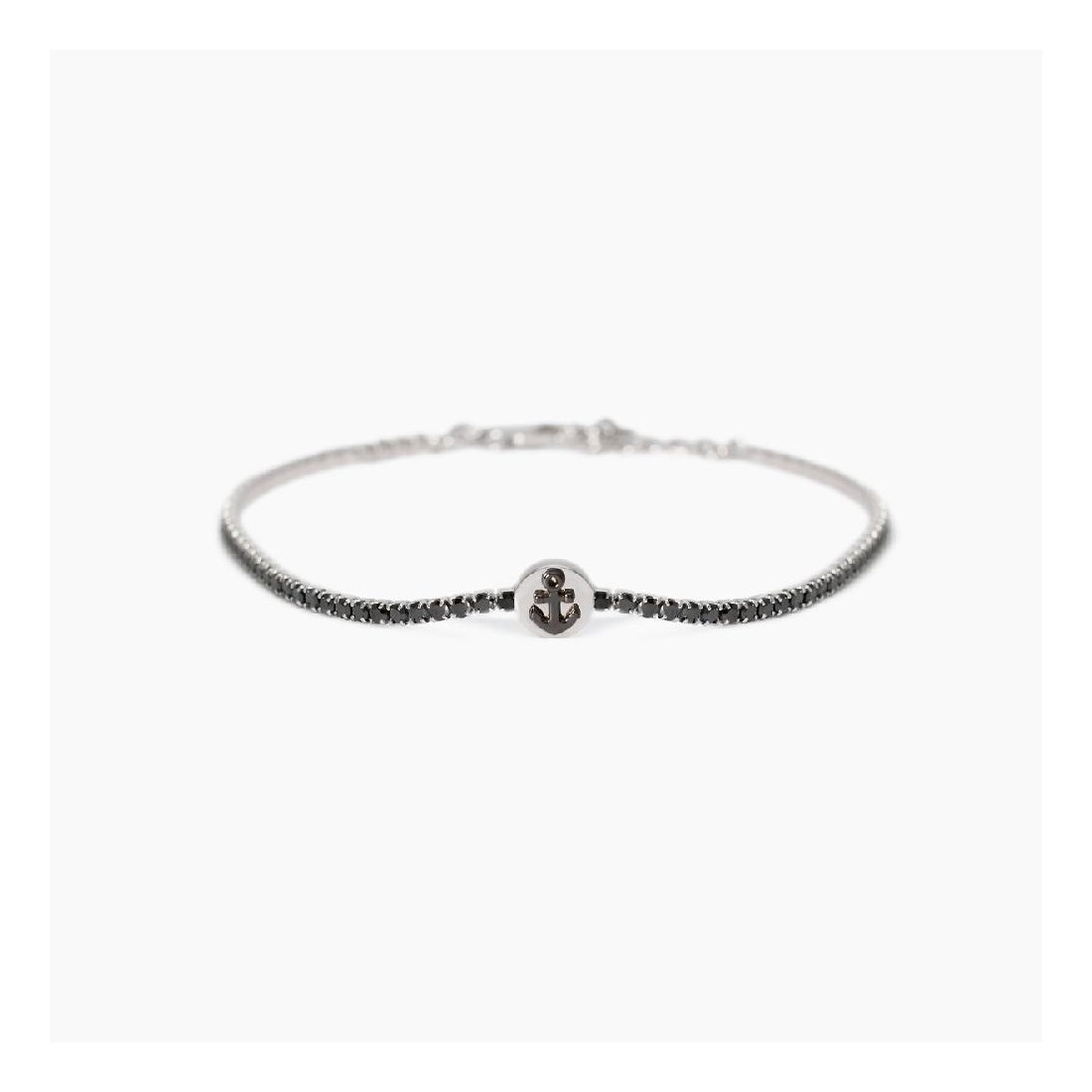MABINA 534008 - Bracciale in argento 925/°°° zirconi e argento brunito