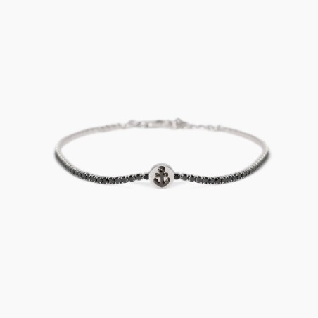 MABINA 534008 - Bracciale in argento 925/°°° zirconi e argento brunito