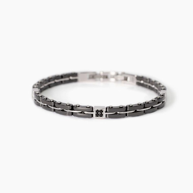 MABINA 534012 - Bracciale in argento 925/°°° ceramica acciaio e zircone