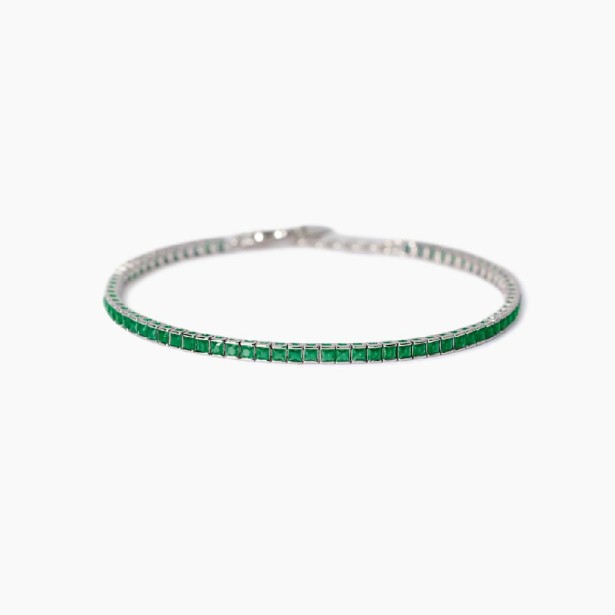 MABINA 534018 - Bracciale in argento 925/°°° e smeraldi sintetici