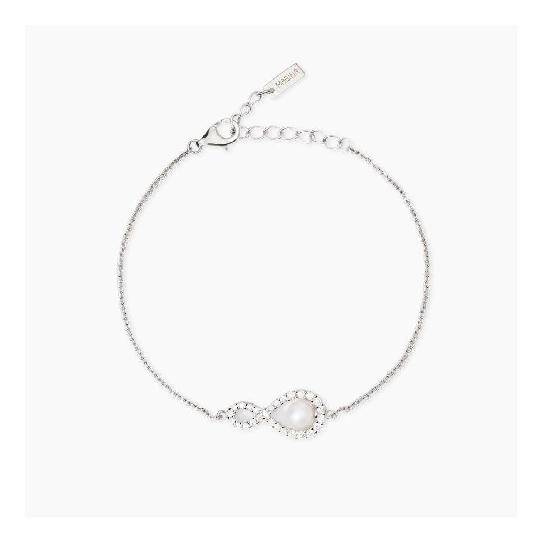 MABINA 534053 - Bracciale in argento 925/°°° perla coltivata e zirconi
