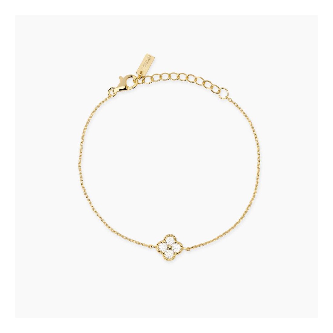 MABINA 534060 - Bracciale in argento 925/°°° placcato oro 18Kt e zirconi
