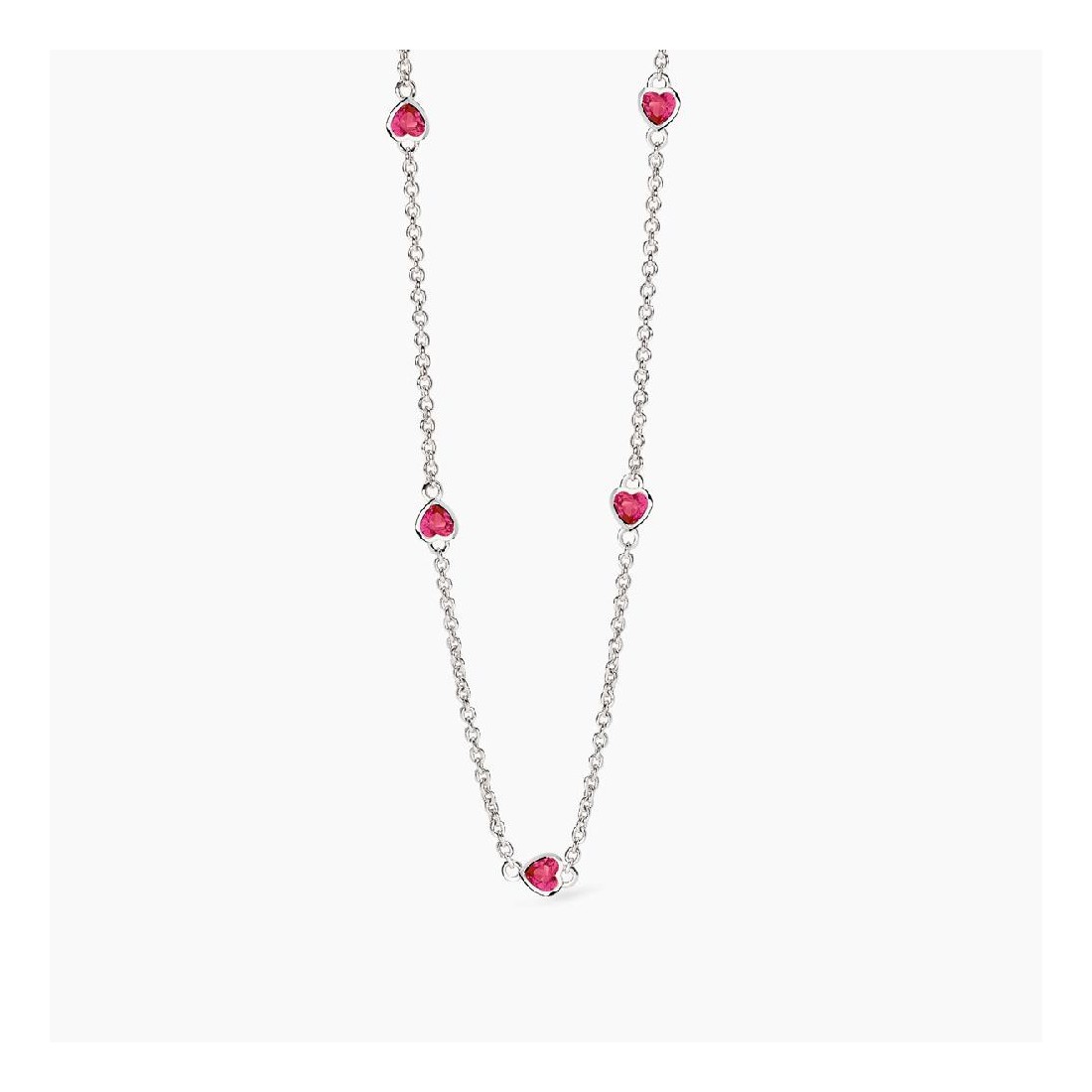 MABINA 553757 - Girocollo in argento 925/°°°e rubini sintetici