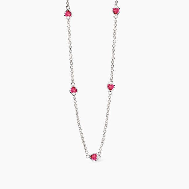 MABINA 553757 - Girocollo in argento 925/°°°e rubini sintetici