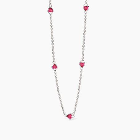 MABINA 553757 - Girocollo in argento 925/°°°e rubini sintetici