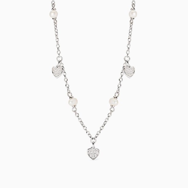 MABINA 553759 - Girocollo in argento 925/°°° perle coltivate e zirconi