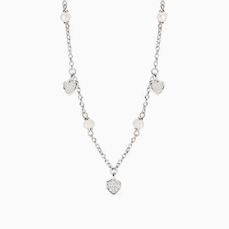 MABINA 553759 - Girocollo in argento 925/°°° perle coltivate e zirconi
