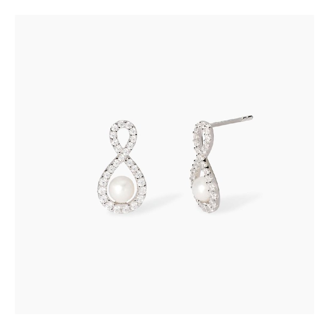 MABINA 563855 - Orecchini in argento 925/°°° perle coltivate e zirconi