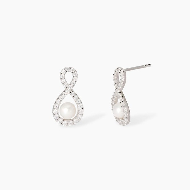 MABINA 563855 - Orecchini in argento 925/°°° perle coltivate e zirconi