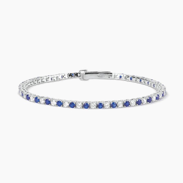 MABINA 533456-17 - Bracciale in argento 925/°°° zaffiri sintetici e zirconi