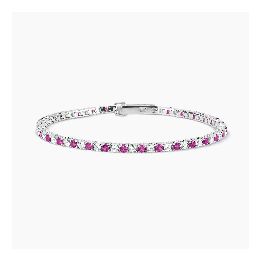 MABINA 533457-17 - Bracciale in argento 925/°°° rubini sintetici e  zirconi