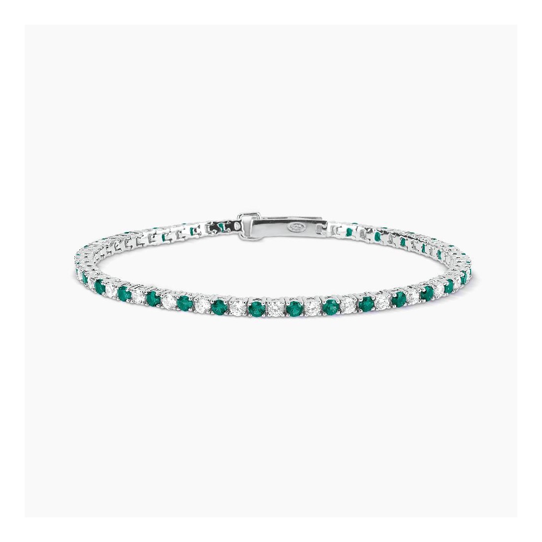 MABINA 533458-17 - Bracciale in argento 925/°°° smeraldi sintetici e zirconi