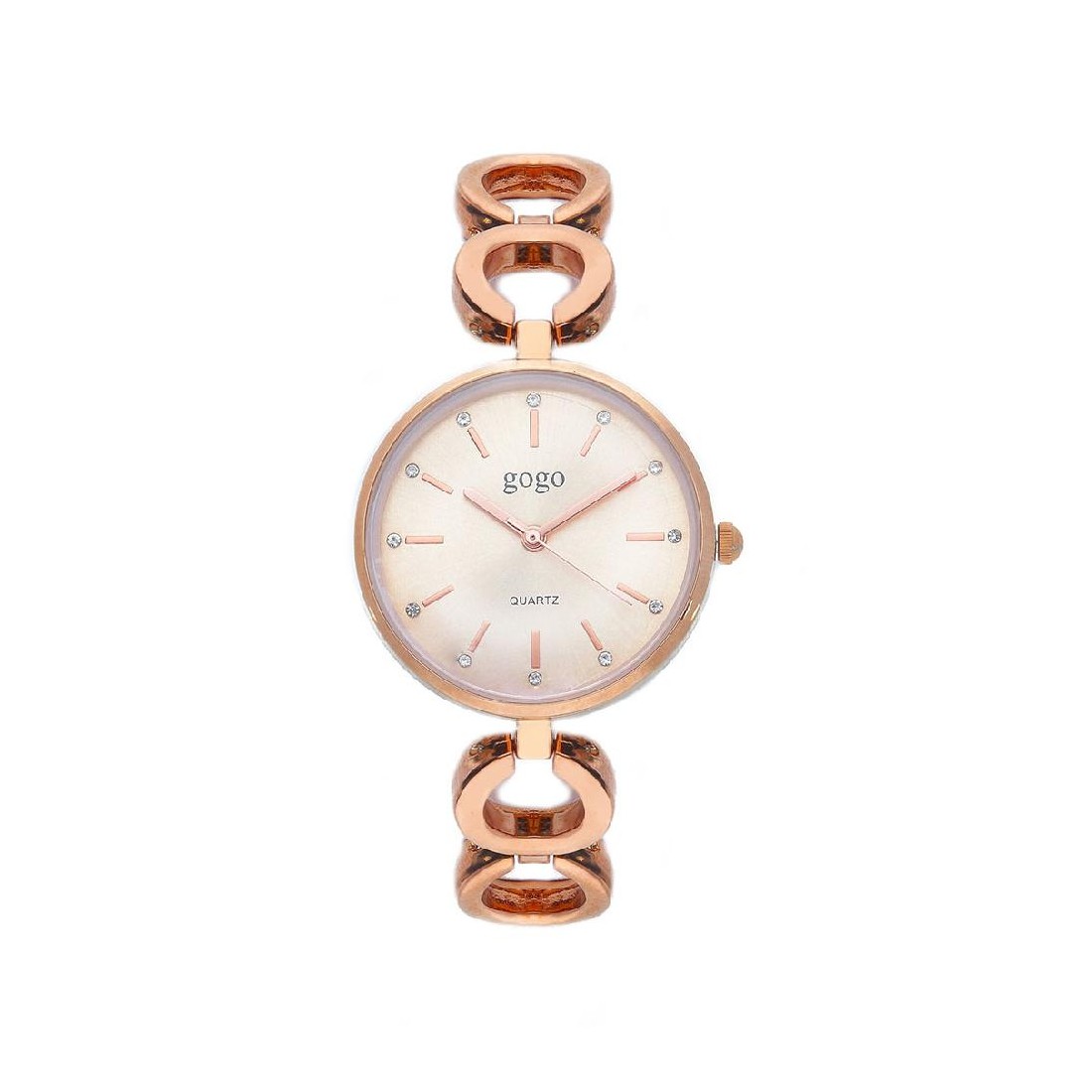 Orologio in metallo rosè e zirconia cubica