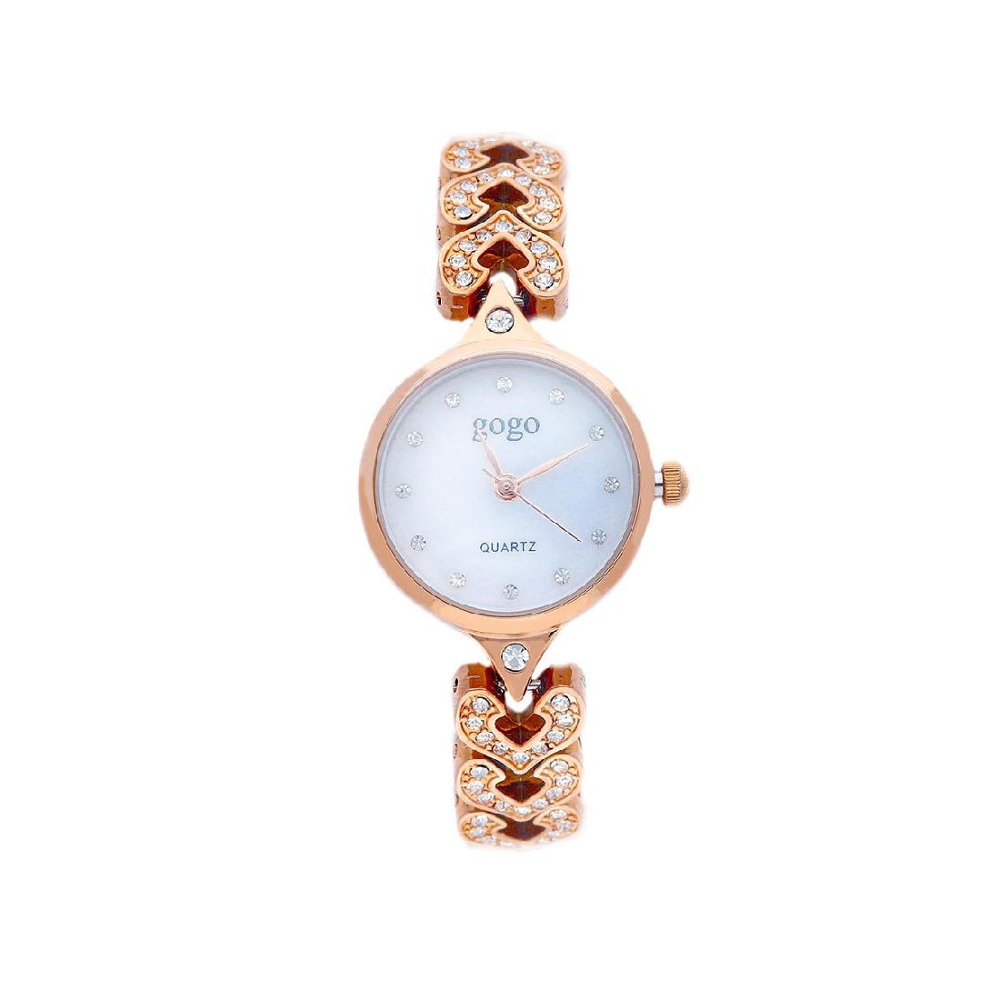 Orologio in metallo rosè e zirconia cubica