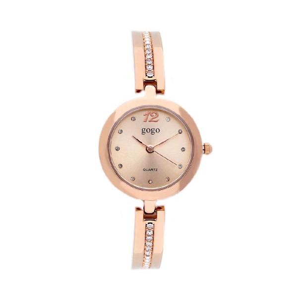 Orologio in metallo rosè e zirconia cubica