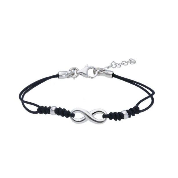 Bracciale in cordino e argento 925/°°° con infinito