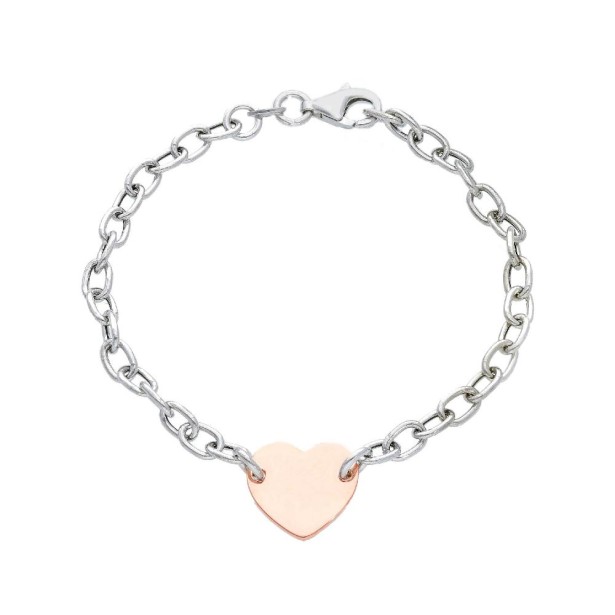 Bracciale in argento bicolore 925/°°° con cuore