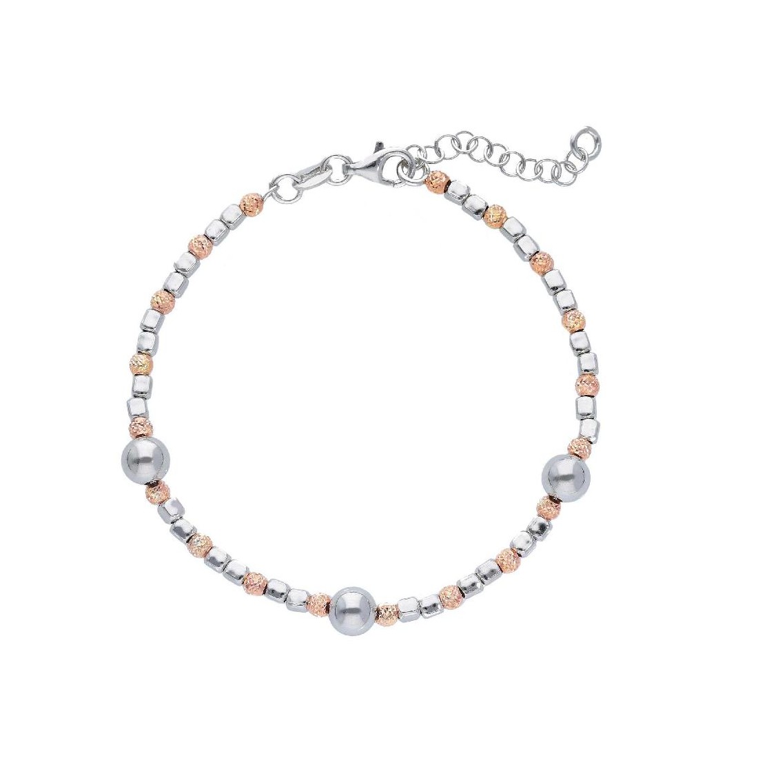 Bracciale in argento bicolore 925/ooo