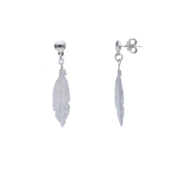 Orecchini pendenti in argento 925/°°° con foglia