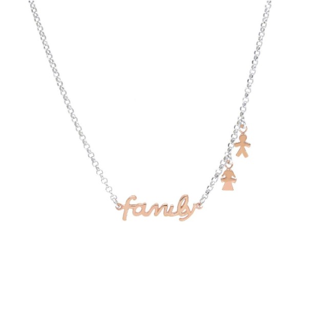 Girocollo in argento bicolore 925/°°° con charms