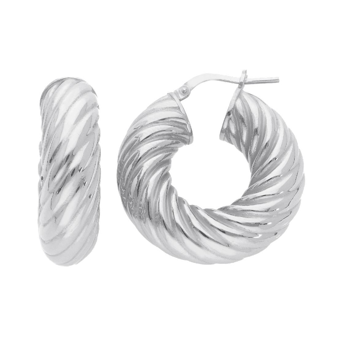 Orecchini cerchio in argento 925/°°°