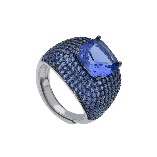 Anello in argento 925/°°° e zirconia cubica