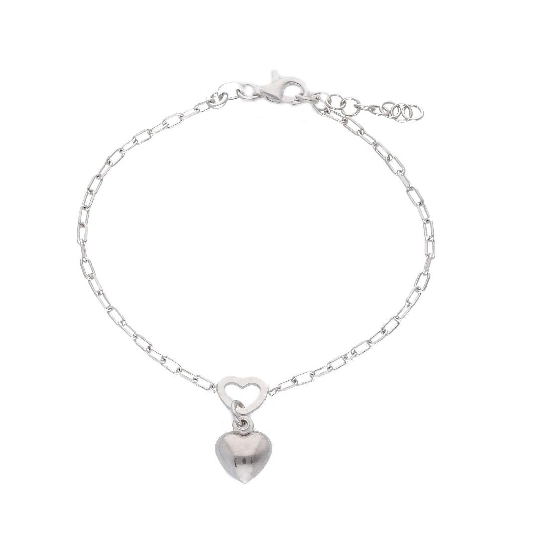 Bracciale in argento 925/°°° con cuore