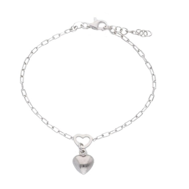 Bracciale in argento 925/°°° con cuore