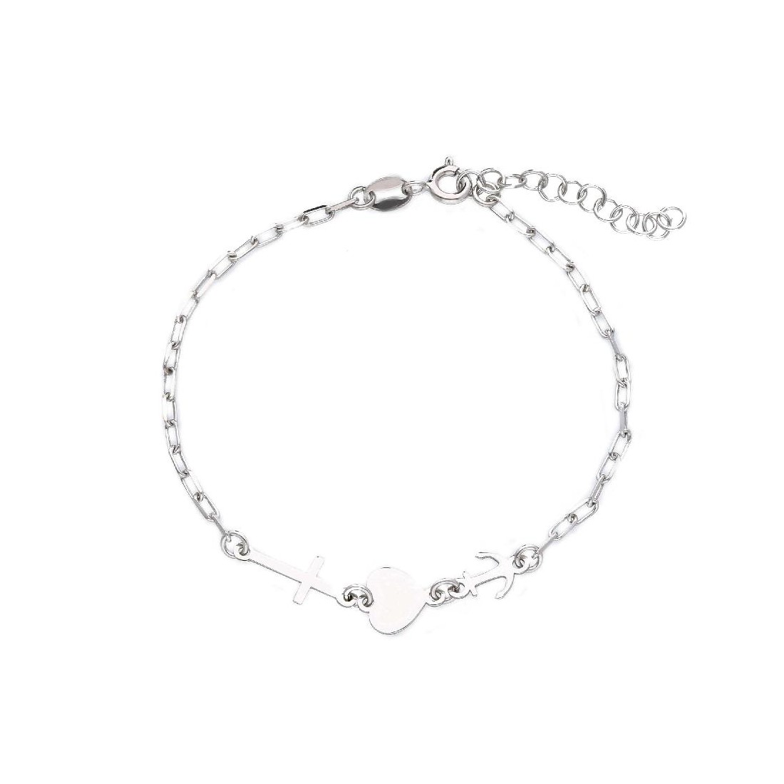 Bracciale in argento 925/ooo con fede speranza e carit�